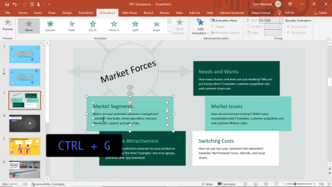 Kā izveidot efektus, kas programmā PowerPoint parādās viens pēc otra