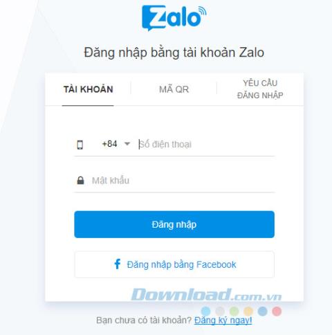 Hvordan chatte på Zalo uten programvare med Zalo Web