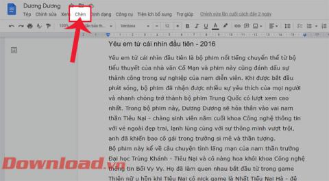 Instruccions per inserir imatges abans o després del text a Google Docs