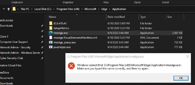 Comment réparer Windows ne trouve pas l’erreur msedge.exe