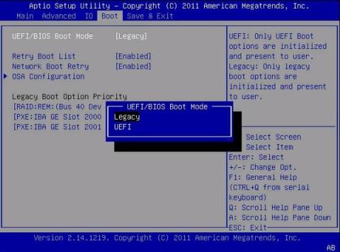 Comment convertir de Legacy en UEFI dans le BIOS