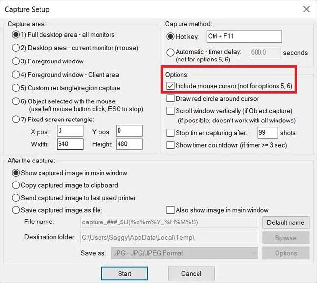 Instructions pour prendre des captures d'écran contenant des curseurs de souris sous Windows