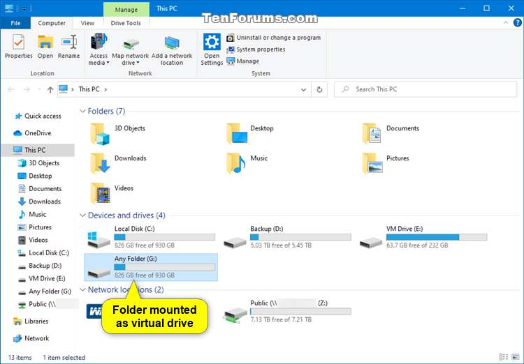 Comment monter un dossier en tant que lecteur virtuel sous Windows