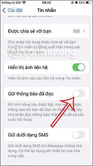 Istruzioni per disattivare le notifiche di lettura di iMessage