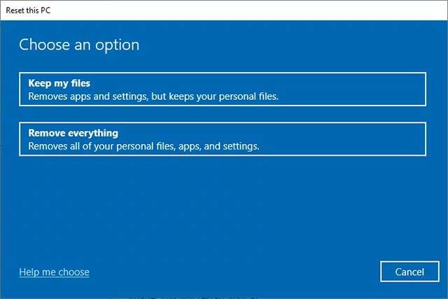 So verwenden Sie die Option zum Zurücksetzen auf die Werkseinstellungen von Windows 10 aus der Cloud