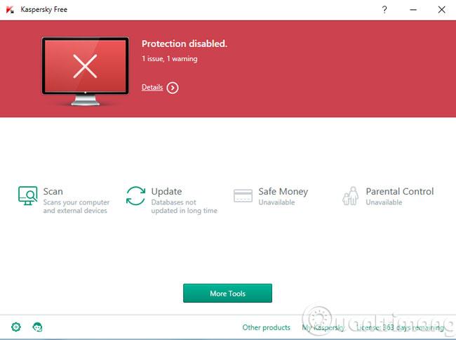 Come passare Kaspersky Free Antivirus all'interfaccia inglese