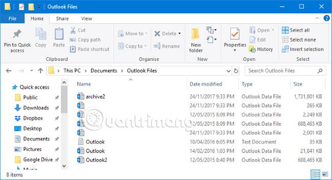 Comment sauvegarder les e-mails Outlook à l'aide de l'historique des fichiers sous Windows 10