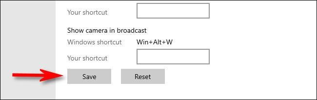 Windows 10 게임 바 도구를 열 때 바로 가기 키 조합을 변경하는 방법