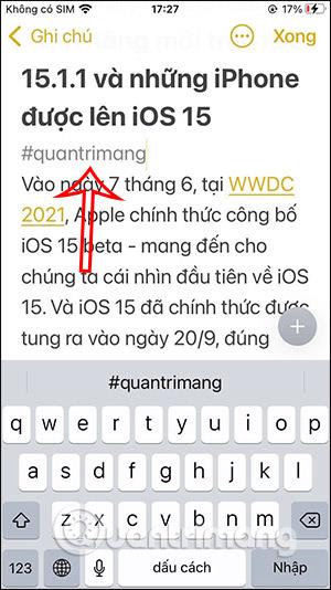 如何透過標籤在 iPhone 上尋找筆記