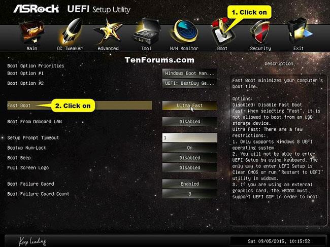 Comment activer/désactiver le démarrage rapide dans les paramètres du micrologiciel UEFI sous Windows