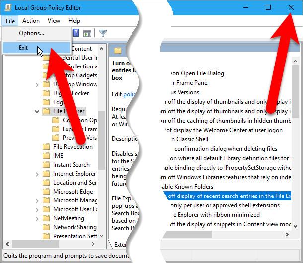 Deaktivieren Sie den Suchverlauf im Windows-Datei-Explorer