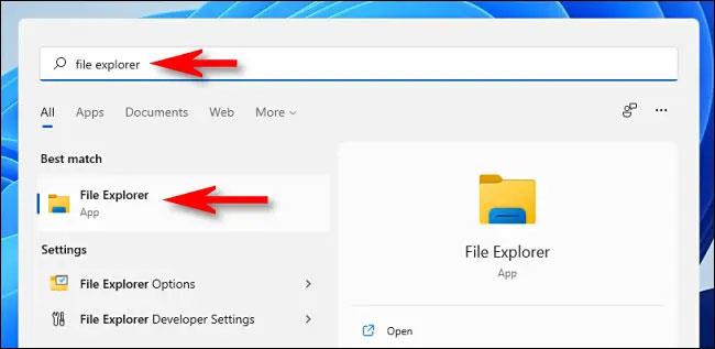 Riepilogo dei modi per aprire Esplora file su Windows 11