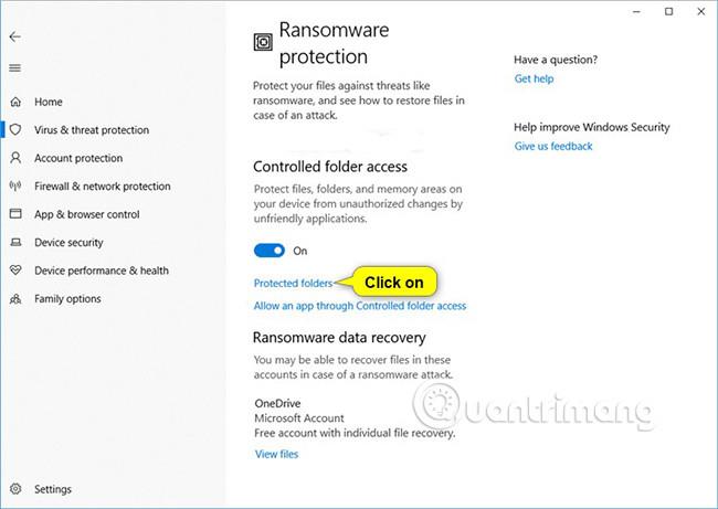 So fügen Sie geschützte Ordner im kontrollierten Ordnerzugriff unter Windows 10 hinzu oder entfernen sie