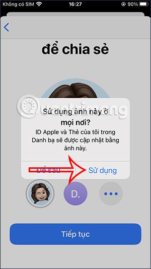 ミー文字を Apple ID アバターとして使用する方法