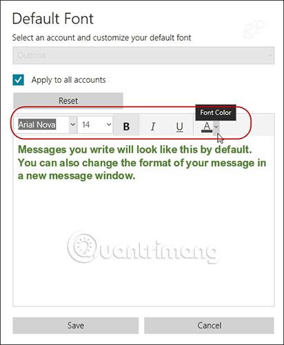 So ändern Sie die Standardschriftart für die Mail-App unter Windows 10