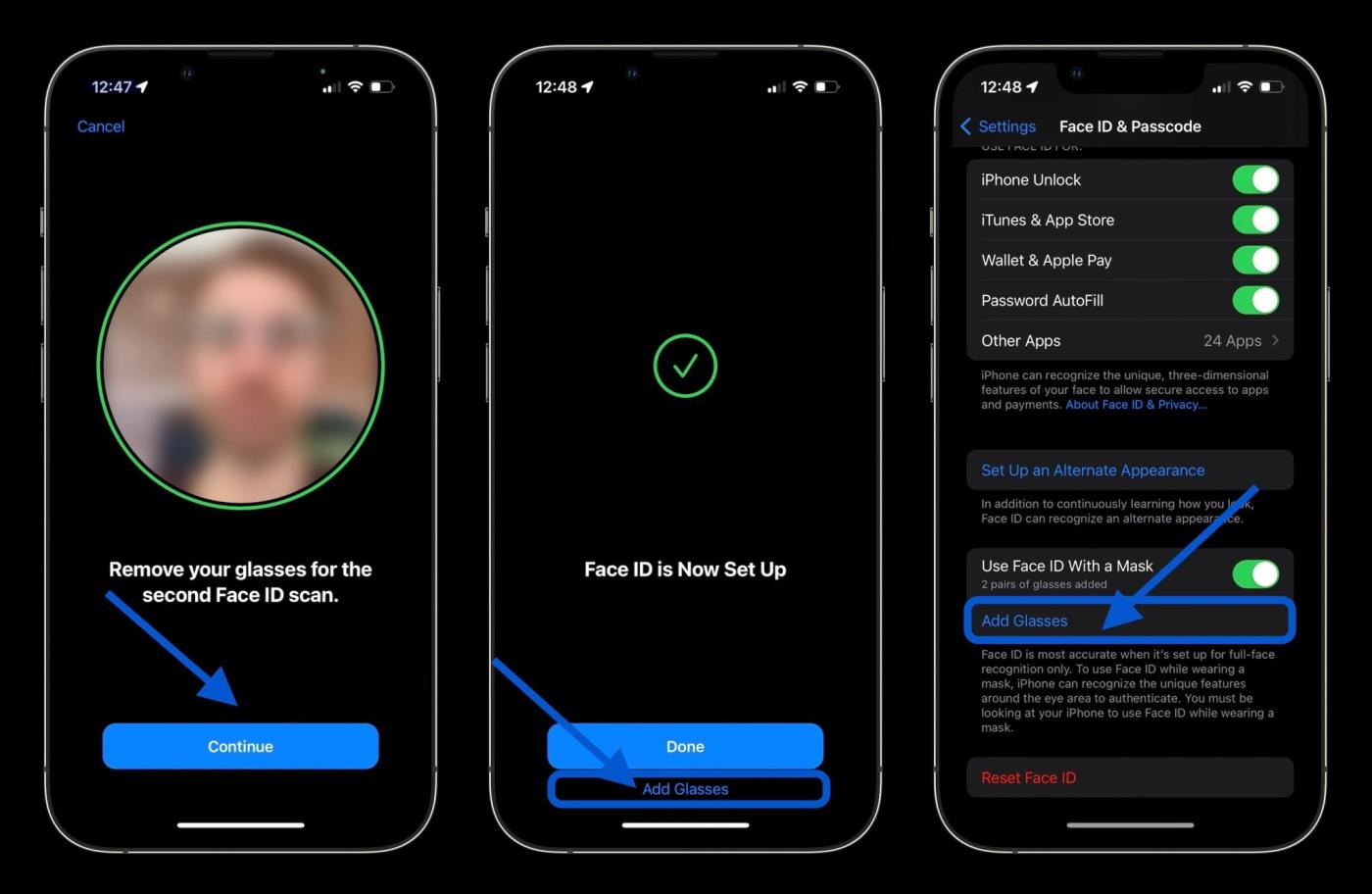 Come sbloccare Face ID quando indossi una maschera su iOS 15.4