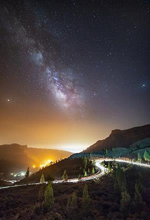 Fond d'écran ciel nocturne, beau fond d'écran ciel étoilé