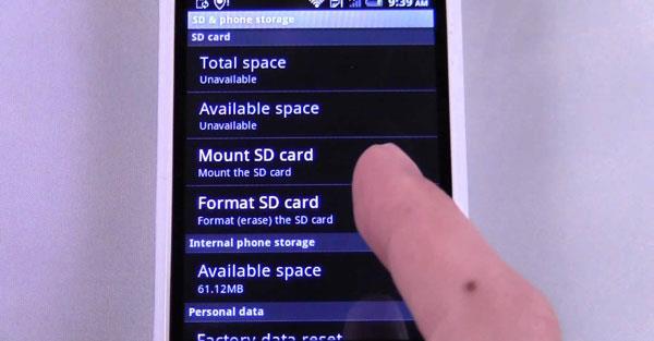 Come formattare la scheda di memoria direttamente sul telefono Android