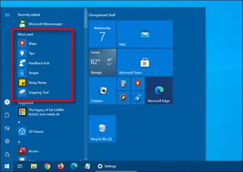 Comment masquer la liste des applications les plus utilisées dans le menu Démarrer de Windows 10