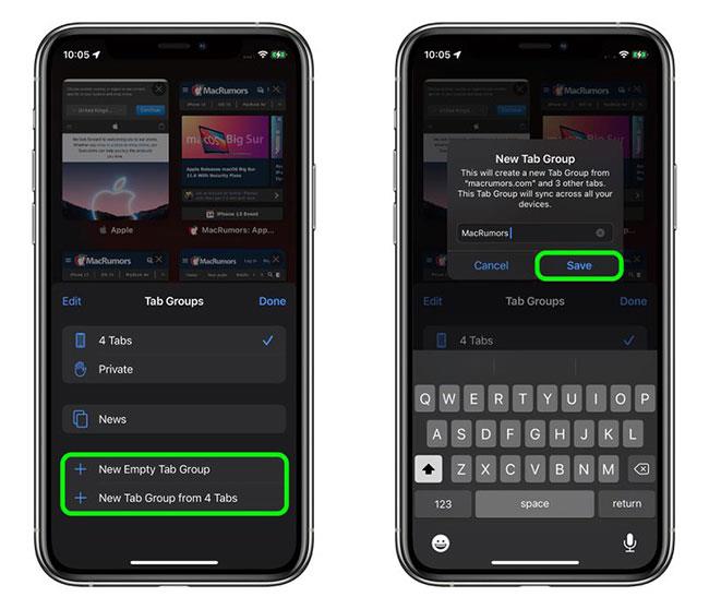 So verwenden Sie Tab-Gruppen in Safari unter iOS 15