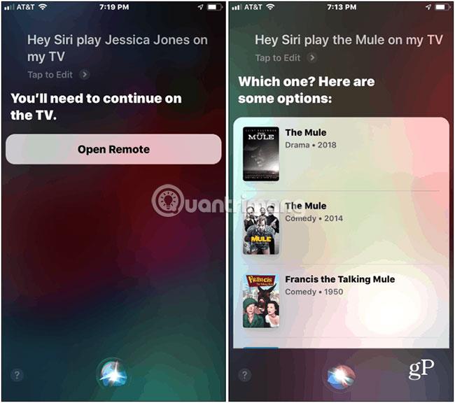 So verwenden Sie Siri auf dem iPhone, um Videos auf Apple TV abzuspielen