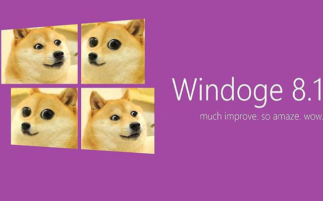 Sfondo di Doge Windows, meme di Doge Windows 11, sfondo di Doge