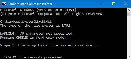 Windows에서 chkdsk 명령을 사용하여 하드 드라이브 오류 확인 및 수정