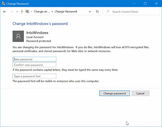 Come rimuovere o modificare la password dell'account locale in Windows 10