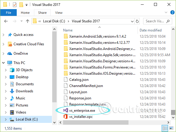 Comment créer un fichier d'installation de Visual Studio hors ligne