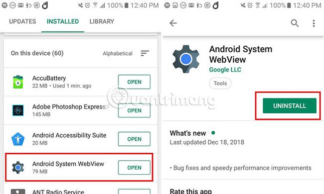 Cos'è Android System Webview e devo disinstallarlo?