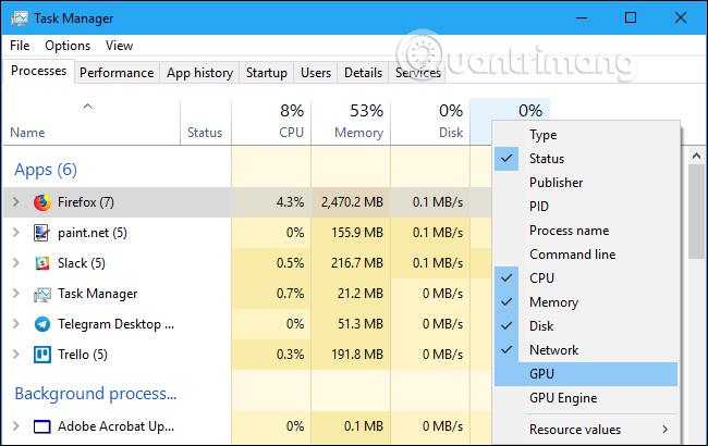 Come monitorare le prestazioni della GPU nel Task Manager di Windows 10