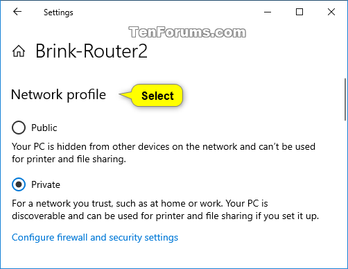 Comment passer du réseau public au réseau privé sous Windows 10