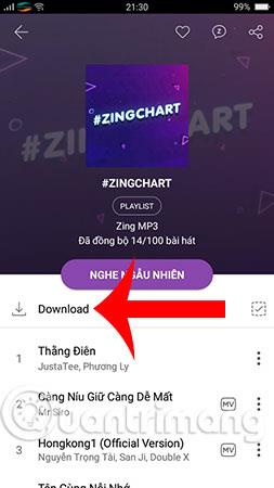 Comment télécharger l'intégralité de la liste de lecture MP3 Zing sur votre téléphone