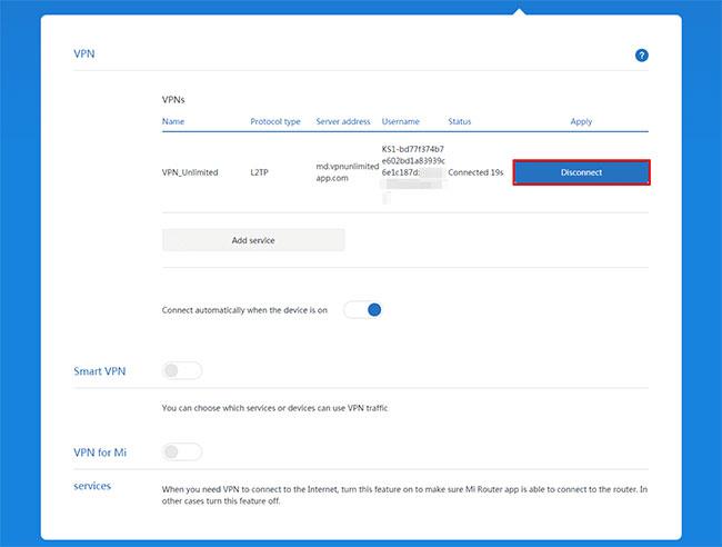 Istruzioni per la configurazione L2TP per Xiaomi Mi Router 3