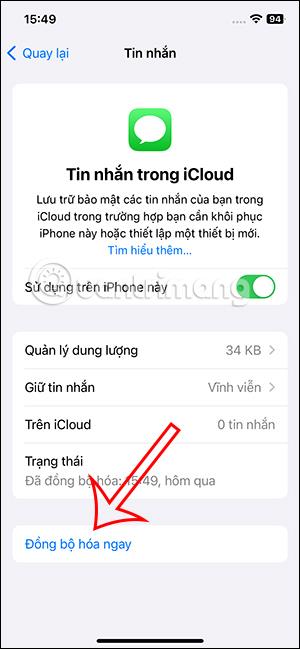 iPhone에서 iCloud에 메시지를 동기화하는 방법에 대한 지침