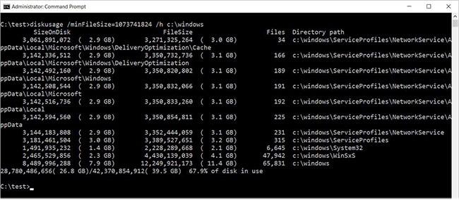 Essayez Disk Usage, le nouvel outil d'analyse de la capacité du disque dur sous Windows 10