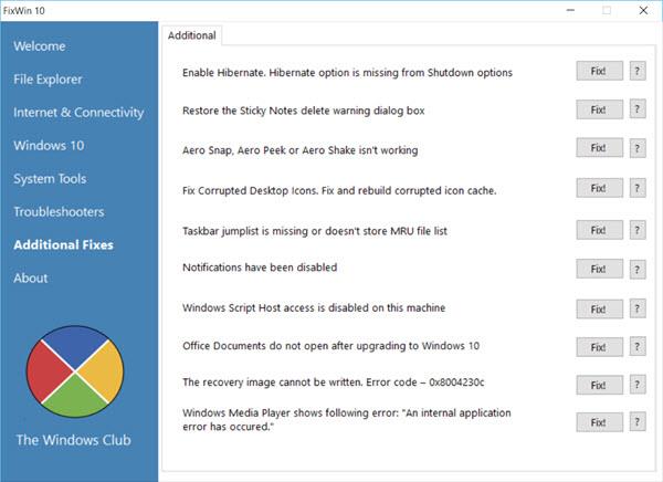 FixWin을 사용하여 단 한 번의 클릭으로 Windows 10 오류 수정