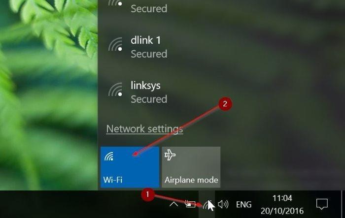 Réglez une minuterie pour activer automatiquement le Wifi après 1 heure, 4 heures ou 1 jour sous Windows 10