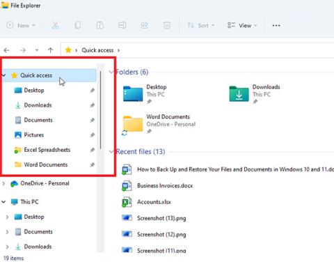 Come recuperare cartelle e file utilizzando Windows Quick Access