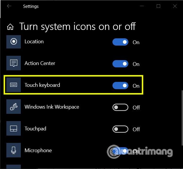 Come nascondere/mostrare il pulsante della tastiera virtuale nella barra delle applicazioni su Windows 10