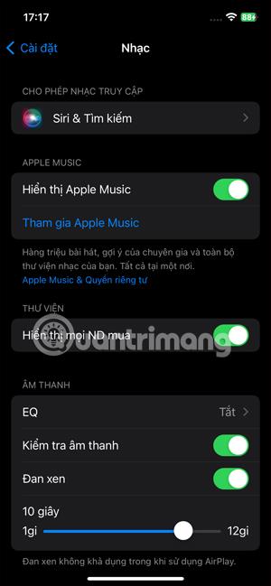 Come abilitare la funzione Crossfade Apple Music su iPhone