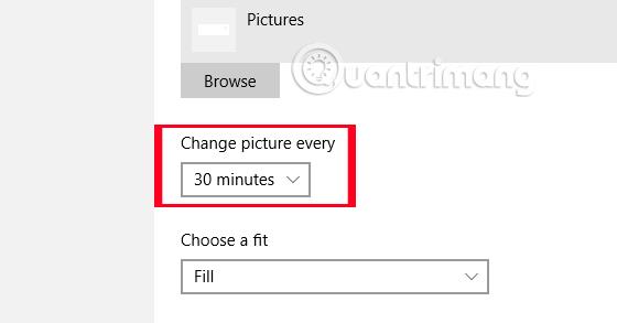 Istruzioni per impostare un timer per cambiare lo sfondo di Windows 10