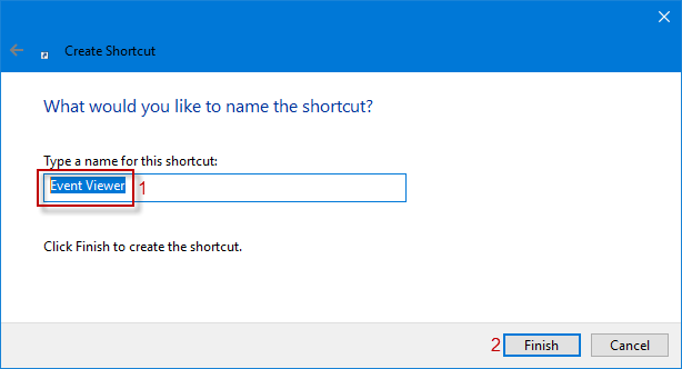 So erstellen Sie eine Verknüpfung zur Ereignisanzeige auf dem Windows 10-Desktop