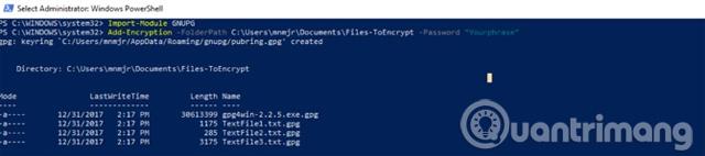 Crypter automatiquement les fichiers sous Windows à l'aide de Powershell