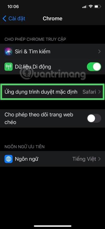 iOS 14에서 Google Chrome을 기본 브라우저로 설치하는 방법