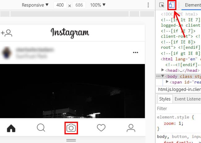 Anweisungen zur Verwendung von Instagram auf dem Computer