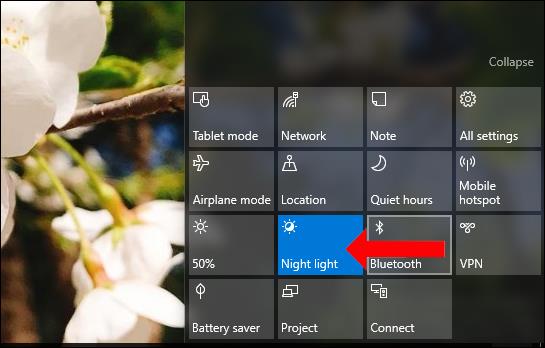 Windows 10で常夜灯ナイトモードをオンにする方法