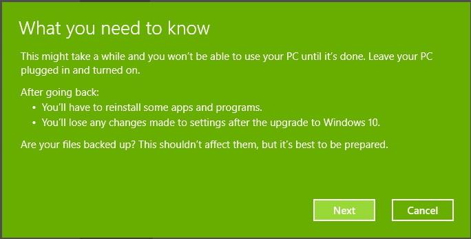 Comment désinstaller Win 10 pour revenir à Win 7 ou 8.1