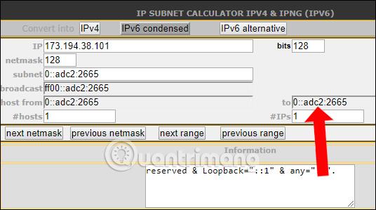 Come convertire l'indirizzo IPv4 in IPv6