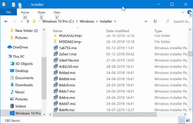 È sicuro eliminare file dalla cartella Windows\Installer in Windows 10?